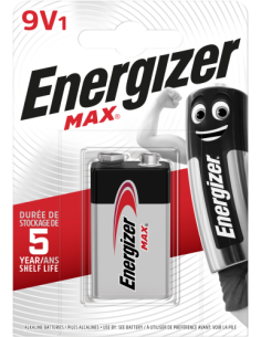BLISTER 1 PILA MAX TIPO 6LR61/6LF22 (9V) ENERGIZER E301531800