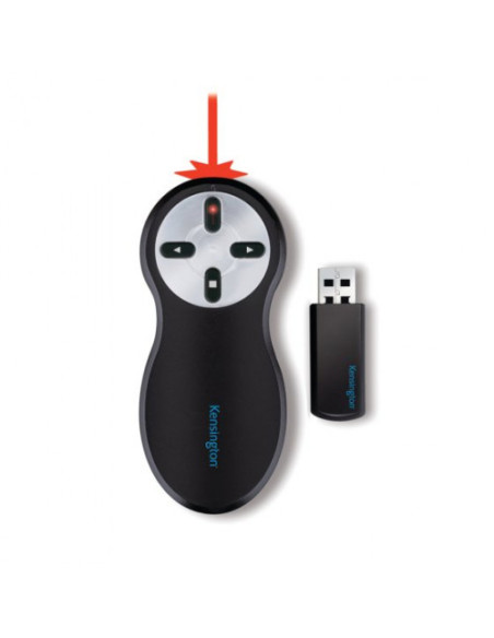 PUNTERO LASER Y MANDO A DISTANCIA ALCANCE 20 M. COLOR NEGRO KENSINGTON 33374EU