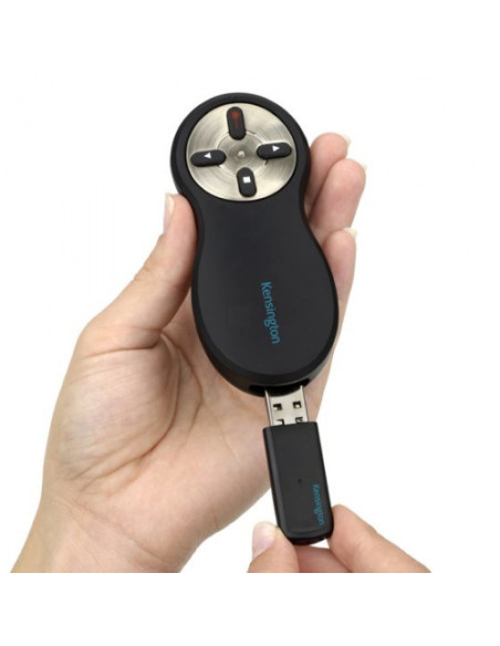 PUNTERO LASER Y MANDO A DISTANCIA ALCANCE 20 M. COLOR NEGRO KENSINGTON 33374EU