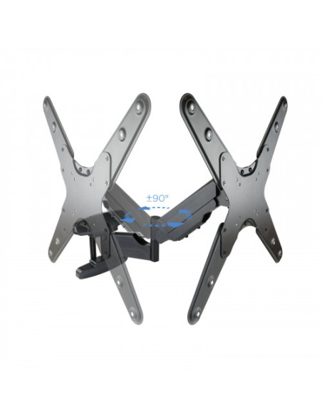 TOOQ SOPORTE PANTALLA. PARED. 400x400. GIRATORIO+INCLINABLE. 23"-55". MAX.30 KG. NEGRO (LP2355TN-B)