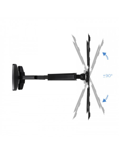 TOOQ SOPORTE PANTALLA. PARED. 400x400. GIRATORIO+INCLINABLE. 23"-55". MAX.30 KG. NEGRO (LP2355TN-B)