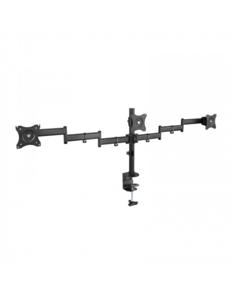 TOOQ SOPORTE 3 PANTALLAS. MESA. 75x75 100x100. 13"-27". MAX.8KG CADA BRAZO. NEGRO (DB1327TN-B)