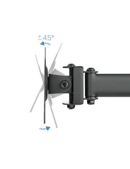 TOOQ SOPORTE 3 PANTALLAS. MESA. 75x75 100x100. 13"-27". MAX.8KG CADA BRAZO. NEGRO (DB1327TN-B)