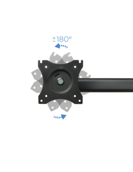 TOOQ SOPORTE 3 PANTALLAS. MESA. 75x75 100x100. 13"-27". MAX.8KG CADA BRAZO. NEGRO (DB1327TN-B)