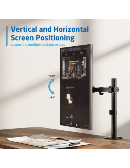 EWENT SOPORTE DE MESA PARA MONITOR  HASTA 34” CARGA MÁXIMA 9KG.