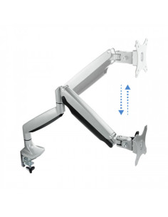 TOOQ SOPORTE PANTALLA. MESA. 100x100. GIRATORIO+INCLINABLE. 13-32". MAX.9 KG. PLATA (DB3032TNR-S) 2