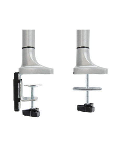 TOOQ SOPORTE PANTALLA. MESA. 100x100. GIRATORIO+INCLINABLE. 13-32". MAX.9 KG. PLATA (DB3032TNR-S)