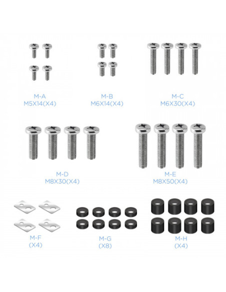 TOOQ SOPORTE PANTALLA. PARED. 900x600. INCLINABLE. 60-100". MAX.75KG. NEGRO (LP42100T-B)