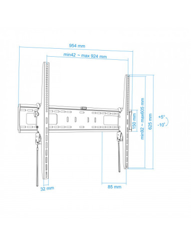 TOOQ SOPORTE PANTALLA. PARED. 900x600....