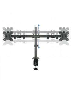 TOOQ SOPORTE 2 PANTALLAS. MESA. 100x100. GIRATORIO+INCLINABLE. 13-32". MAX.8KG. NEGRO (DB1232TN-B) 2