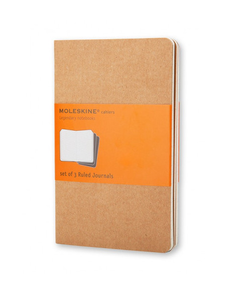 SET DE 3 LIBRETAS CAHIER MARRÓN KRAFT P (9X14CM) RAYAS MOLESKINE QP411 SET DE 3 LIBRETAS CAHIER MARRÓN KRAFT P (9X14CM) RAYAS MOLESKINE QP411