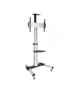 TOOQ SOPORTE PANTALLA. SUELO CON RUEDAS. 600x400. ROTACION 90º. 37-70". MAX.50KG. NEGRO (FS1870M-B)