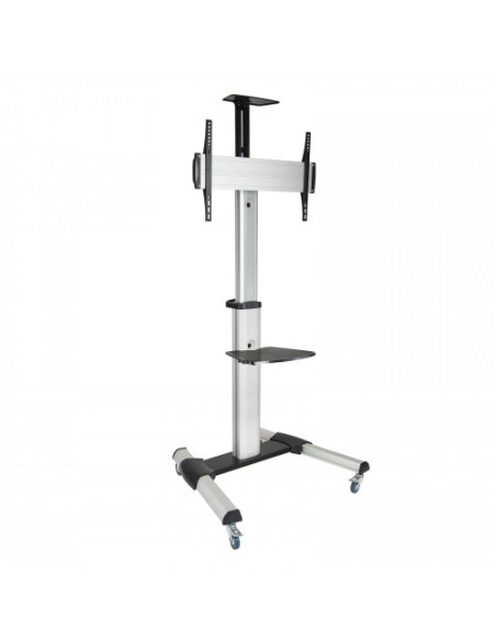 TOOQ SOPORTE PANTALLA. SUELO CON RUEDAS. 600x400. ROTACION 90º. 37-70". MAX.50KG. NEGRO (FS1870M-B)
