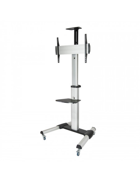 TOOQ SOPORTE PANTALLA. SUELO CON RUEDAS. 600x400. ROTACION 90º. 37-70". MAX.50KG. NEGRO (FS1870M-B)