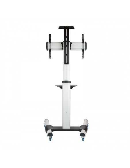 TOOQ SOPORTE PANTALLA. SUELO CON RUEDAS. 600x400. ROTACION 90º. 37-70". MAX.50KG. NEGRO (FS1870M-B)