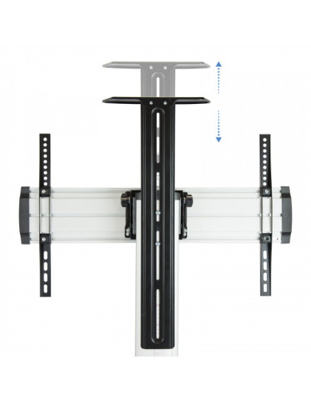 TOOQ SOPORTE PANTALLA. SUELO CON RUEDAS. 600x400. ROTACION 90º. 37-70". MAX.50KG. NEGRO (FS1870M-B)