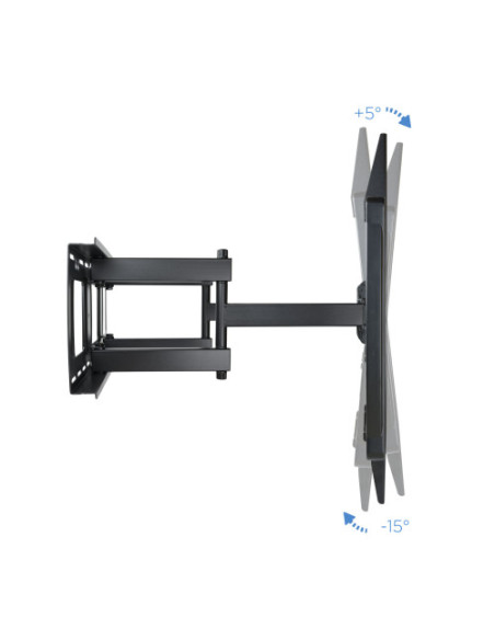 TOOQ SOPORTE PANTALLA. PARED. 900x600. GIRATORIO+INCLINABLE. 60-100". MAX.80KG. NEGRO (LP75100TN-B)