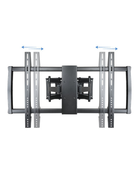 TOOQ SOPORTE PANTALLA. PARED. 900x600. GIRATORIO+INCLINABLE. 60-100". MAX.80KG. NEGRO (LP75100TN-B)