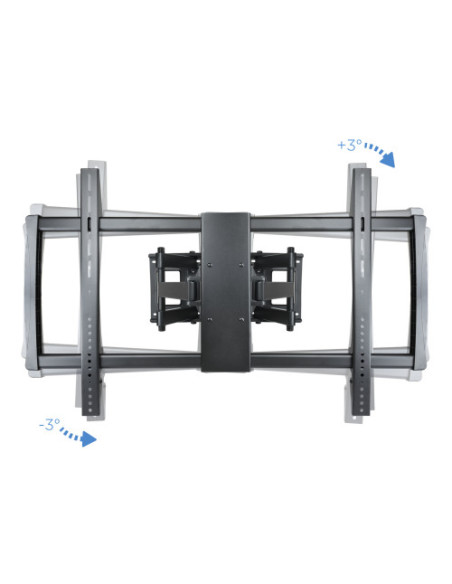 TOOQ SOPORTE PANTALLA. PARED. 900x600. GIRATORIO+INCLINABLE. 60-100". MAX.80KG. NEGRO (LP75100TN-B)
