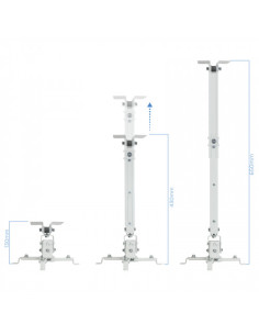 TOOQ SOPORTE PROYECTOR. TECHO. INCLINABLE. MAX.20KG. BLANCO (PJ2012T-W) 2