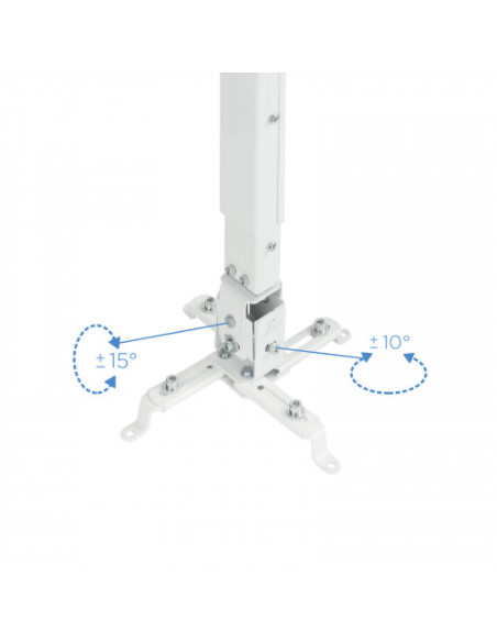 TOOQ SOPORTE PROYECTOR. TECHO. INCLINABLE. MAX.20KG. BLANCO (PJ2012T-W)