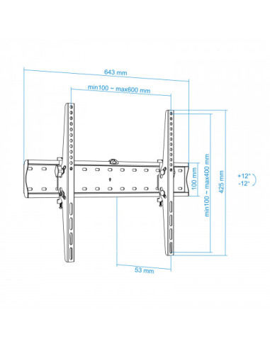 TOOQ SOPORTE PANTALLA. PARED. 600x400....