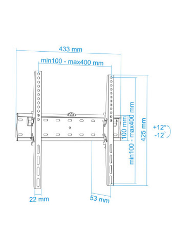 TOOQ SOPORTE PANTALLA. PARED. 400x400....