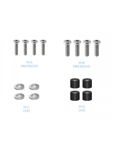 TOOQ SOPORTE PANTALLA. PARED. 600x400. 37-70". MAX.40KG. NEGRO (LP4170F-B)