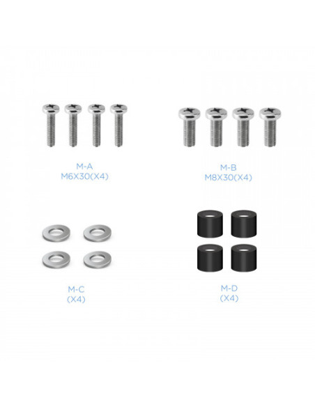 TOOQ SOPORTE PANTALLA. PARED. 400x400. 32-55". MAX.40KG.NEGRO (LP4155F-B)