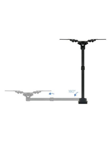 TOOQ SOPORTE PANTALLA. PARED. 200x200. GIRATORIO+INCLINABLE. 13-42". MAX.20KG. NEGRO (LP2142TNL-B)