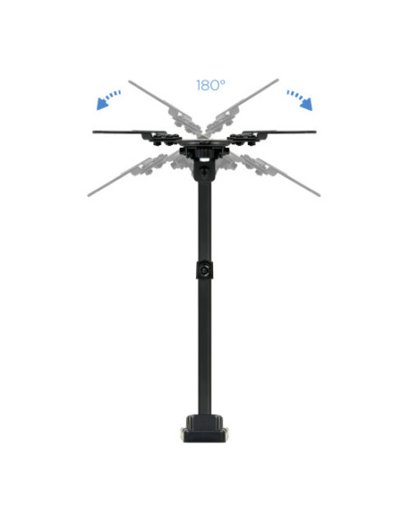 TOOQ SOPORTE PANTALLA. PARED. 200x200. GIRATORIO+INCLINABLE. 13-42". MAX.20KG. NEGRO (LP2142TNL-B)