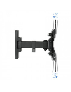 TOOQ SOPORTE PANTALLA. PARED. 200x200. GIRATORIO+INCLINABLE. 13-42". MAX.20KG. NEGRO (LP2042TNL-B) 2