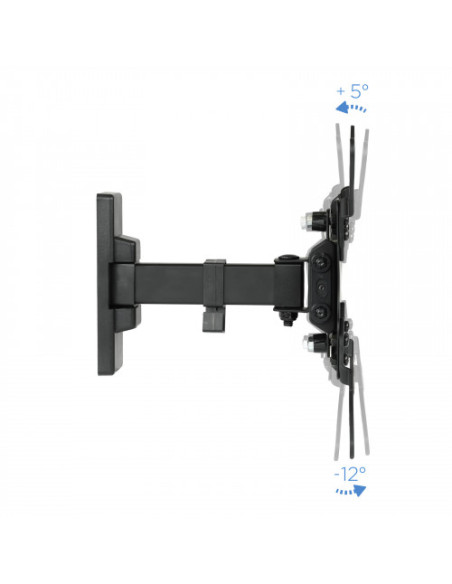 TOOQ SOPORTE PANTALLA. PARED. 200x200. GIRATORIO+INCLINABLE. 13-42". MAX.20KG. NEGRO (LP2042TNL-B)