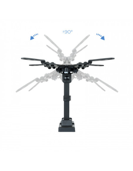 TOOQ SOPORTE PANTALLA. PARED. 200x200. GIRATORIO+INCLINABLE. 13-42". MAX.20KG. NEGRO (LP2042TNL-B)