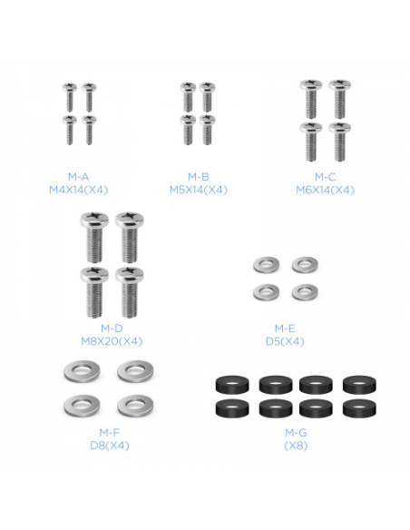 TOOQ SOPORTE PANTALLA. PARED. 200x200. GIRATORIO+INCLINABLE. 13-42". MAX.20KG. NEGRO (LP2042TNL-B)