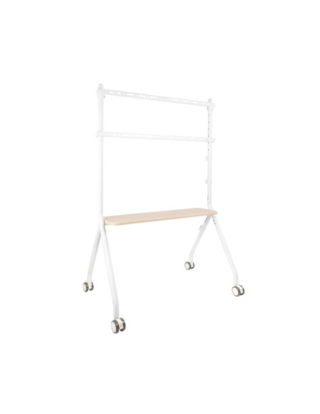 TOOQ SOPORTE DE SUELO CON RUEDAS PARA PANTALLA 49"-80"BLANCO Y HAYAA