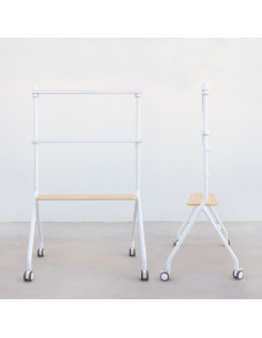 TOOQ SOPORTE DE SUELO CON RUEDAS PARA PANTALLA 49"-80"BLANCO Y HAYAA 2