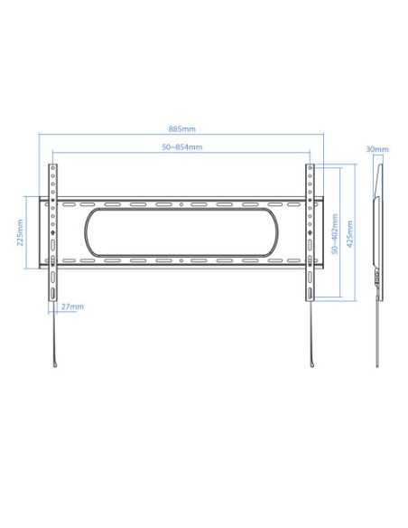 TOOQ SOPORTE PARED LP1090F-B, PANTALLAS 43-90" NEGRO