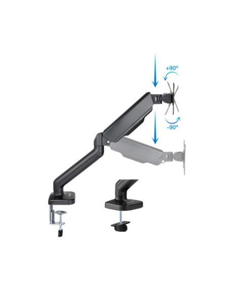 TOOQ SOPORTE MESA PANT. GIRA INCLI 1 BRAZO 17-32 NEGRO