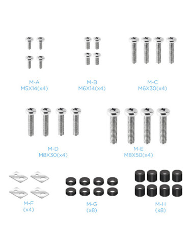 VESA: MAX 800X600 - MIN 200X200