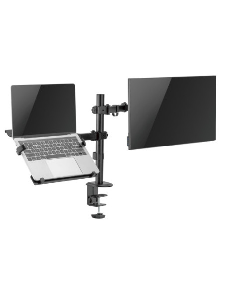 EWENT SOPORTE DE MONITOR HASTA 34” CARGA MÁXIMA 9KG. CON SOPORTE PARA PORTÁTIL