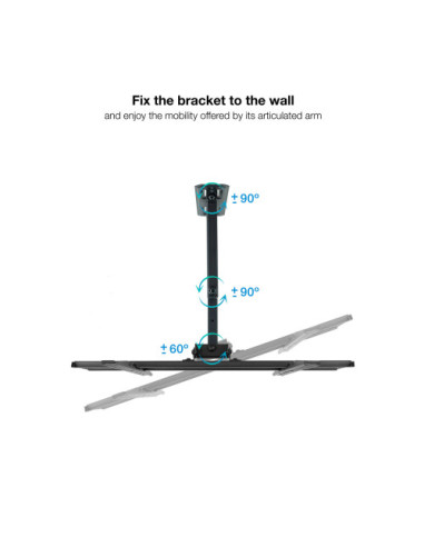 TOOQ SOPORTE PARED PANTALLAS 32-55" GIRA/INCLI...