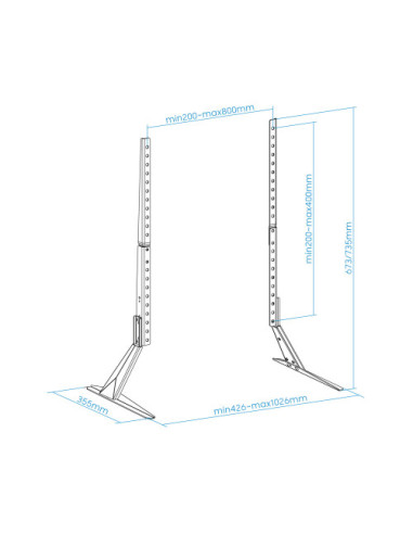 TOOQ SOPORTE MESA AT-GALAXIA PARA PANTALLAS 23-75"