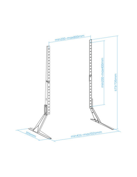 TOOQ SOPORTE MESA AT-GALAXIA PARA PANTALLAS 23-75"