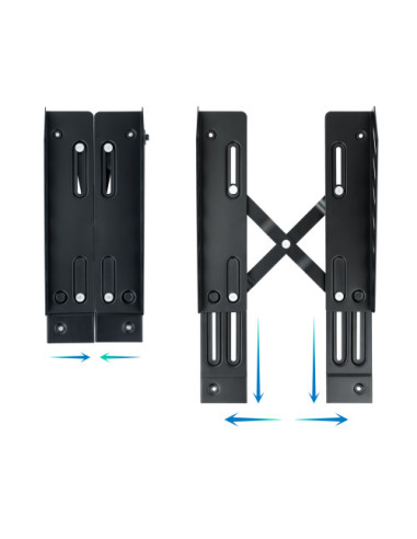 TOOQ SOPORTE METALICO PARA CPU DE SUELO CON RUEDAS