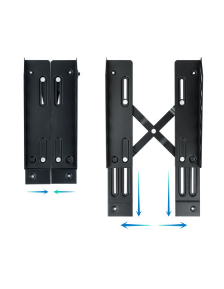 TOOQ SOPORTE METALICO PARA CPU DE SUELO CON RUEDAS
