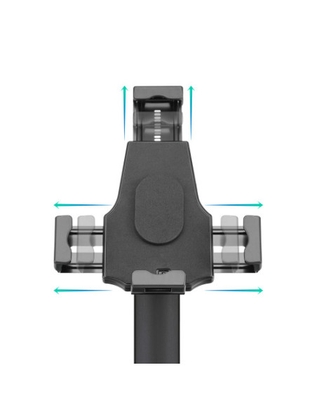 TOOQ SOPORTE DE MESA PROFESIONAL PARA TABLET CON ANTIRROBO  , NEGRO