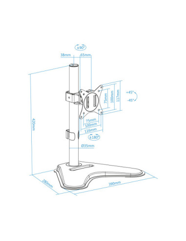 TOOQ SOPORTE DE PARED PARA PANTALLAS 17"-32"