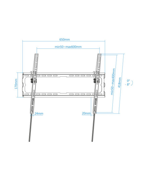 TOOQ SOPORTE DE PARED PARA PANTALLAS 37"-80"