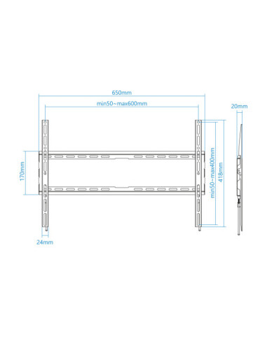 TOOQ SOPORTE  DE PARED PARA PANTALLAS 37" -80"